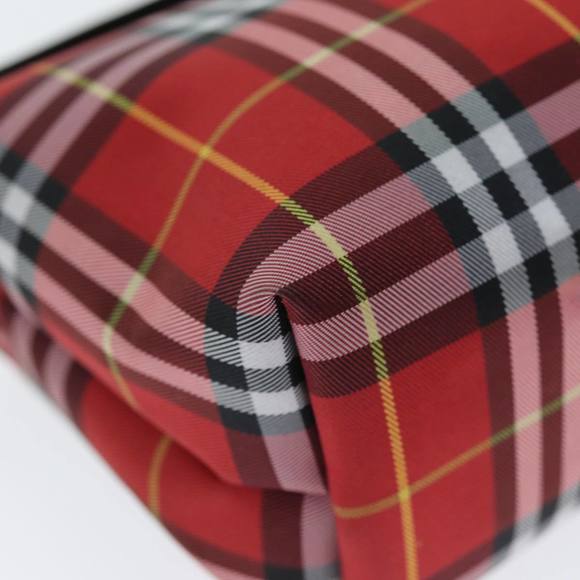 BURBERRY Nova Check Hand Pouch Nylon Red Auth yk12413 - Picture 14 of 16
